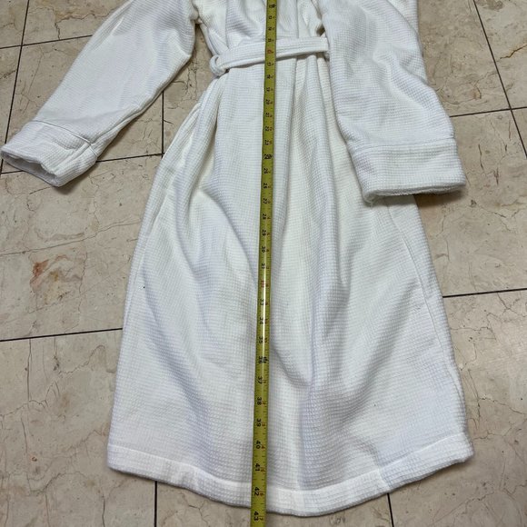 Linum Home Textiles Unisex Turkish Cotton Smyrna White Robe - Picture 10 of 11